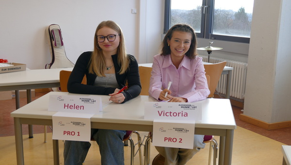 „Jugend debattiert“ an der Alexander-von-Humboldt-Schule 